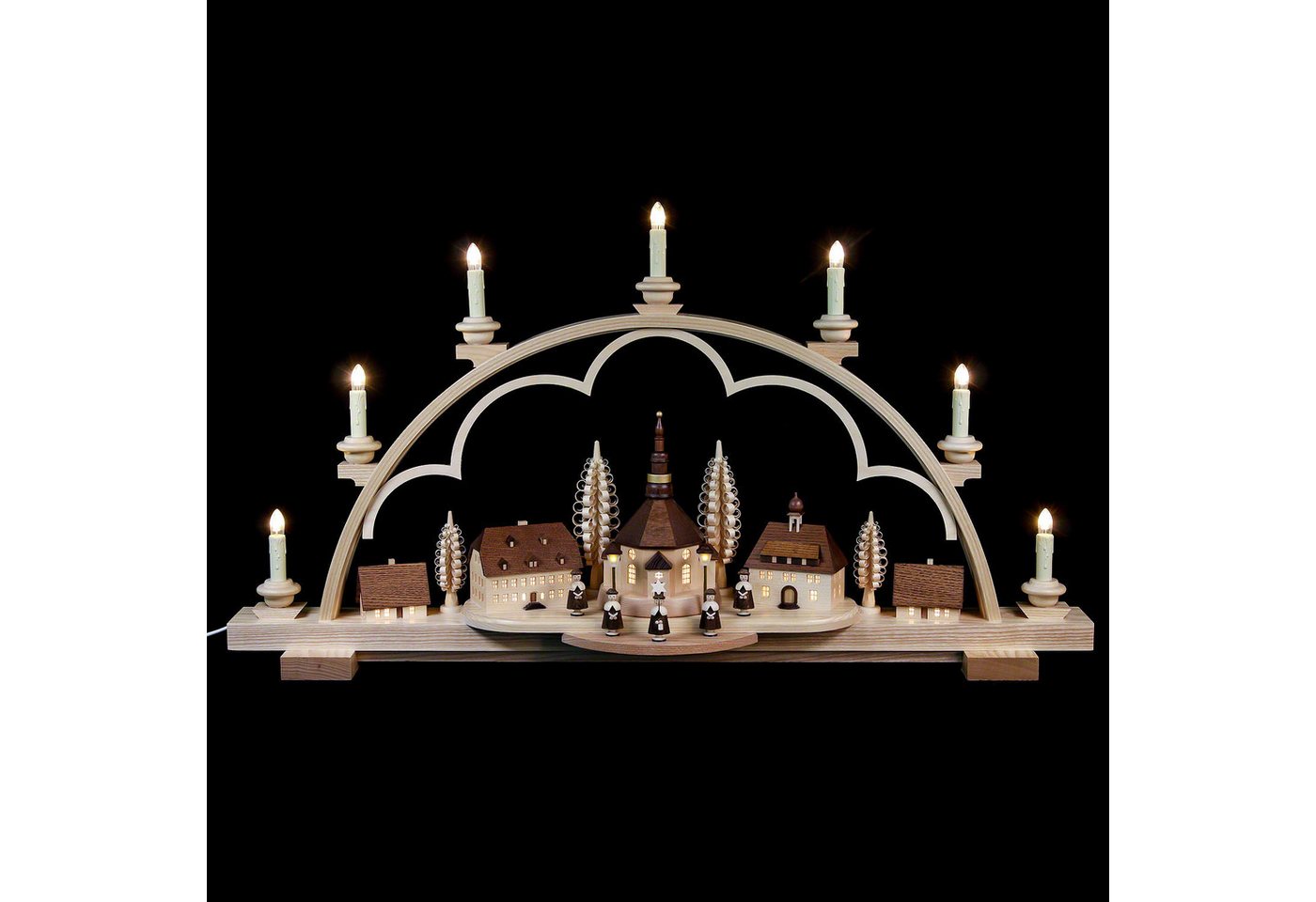 Müller Kleinkunst GmbH Seiffen Schwibbogen Schwibbogen Seiffener Dorf natur (80x15x43cm) von Müller Kleinkunst von Müller Kleinkunst GmbH Seiffen