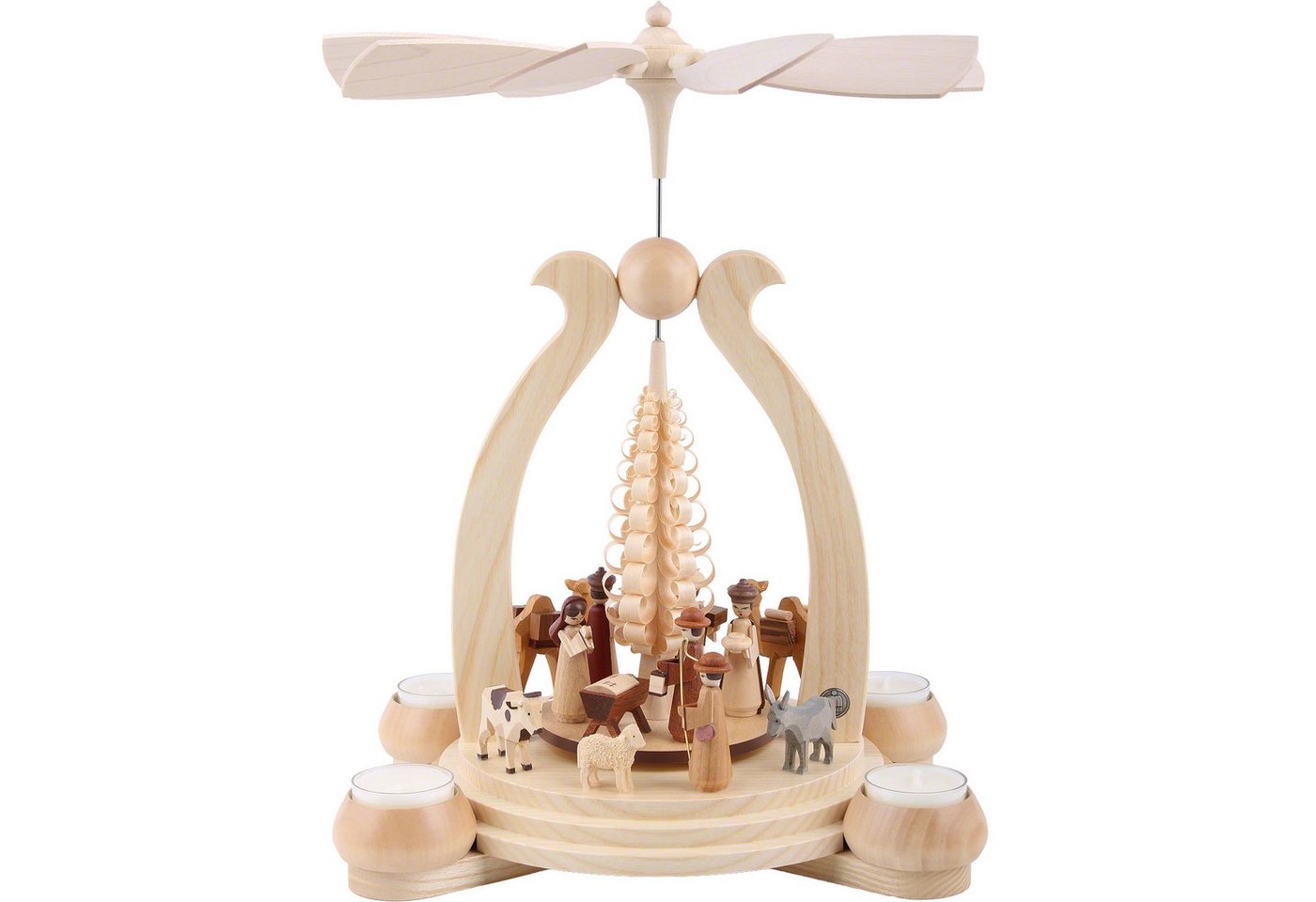 Müller Kleinkunst GmbH Seiffen Weihnachtspyramide 1-stöckige Pyramide Heilige Geschichte (34cm) von Müller Kleinkunst von Müller Kleinkunst GmbH Seiffen