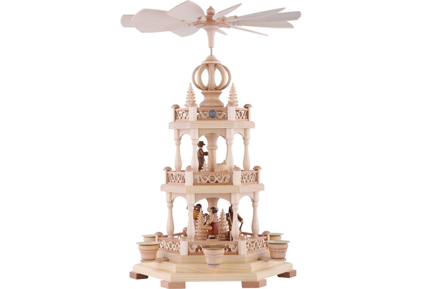Müller Kleinkunst GmbH Seiffen Weihnachtspyramide 3-stöckige Weihnachtspyramide - Waldmotiv (45cm) von Müller Kleinkunst von Müller Kleinkunst GmbH Seiffen