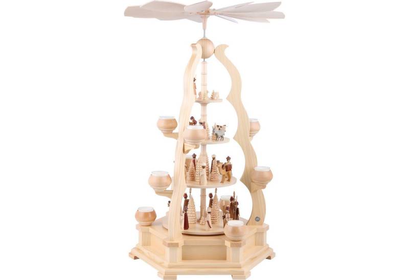 Müller Kleinkunst GmbH Seiffen Weihnachtspyramide 4-stöckige Pyramide Bogendesign (64cm) von Müller Kleinkunst von Müller Kleinkunst GmbH Seiffen