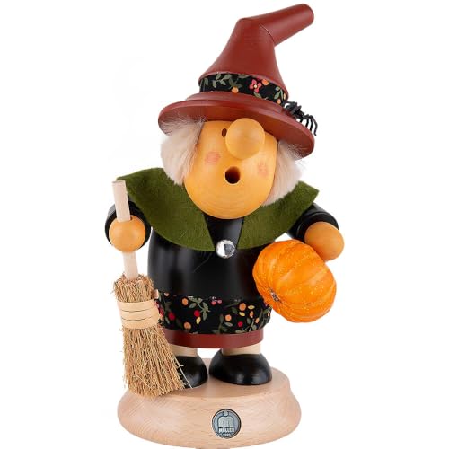 Räuchermännchen Halloween Hexe mit Kürbis - 11cm - Original Erzgebirge Räuchermann - Müller Kleinkunst Räuchermännchen Halloween Hexe mit Kürbis - 11cm - Original Erzgebirge Räuchermann - Müller Kleinkunst von Nixvor