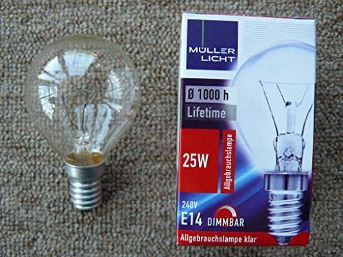 10x Müller-Licht Tropfenglühlampe E14, 25W, klar von Müller-Licht