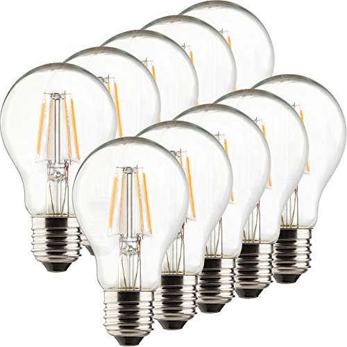 MÜLLER-LICHT 10er-SET Retro-LED Lampe E27 Birnenform 4 W ersetzt 40 W, klar, 10 Stück von Müller-Licht