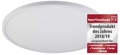 MÜLLER-LICHT LED Panel Round 30 Wand-und Deckenleuchte, direkte und indirekte Beleuchtung, über An/Aus-Schalter farbveränderlich: 2200 K/3000 K/4000 K, 30 cm, 1600 lm, 21 W, weiß von Müller-Licht