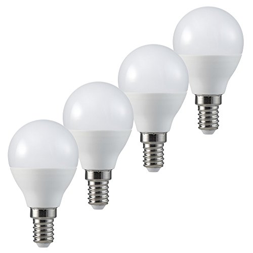 MÜLLER-LICHT LED Tropfenform Ersetzt 40 W, Plastik, E14, 5.5 W, Weiß, 4er Set, 4 Einheiten von Müller-Licht