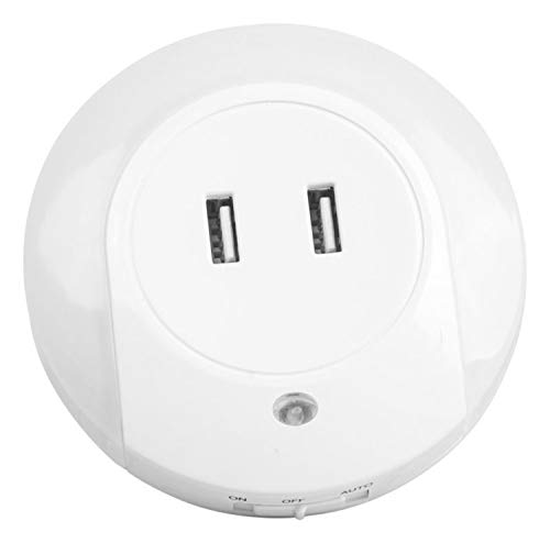 Müller-Licht 27700019 LED Nightlight Amber USB Sensor, 2X 100mA, rund schwarz von Müller-Licht