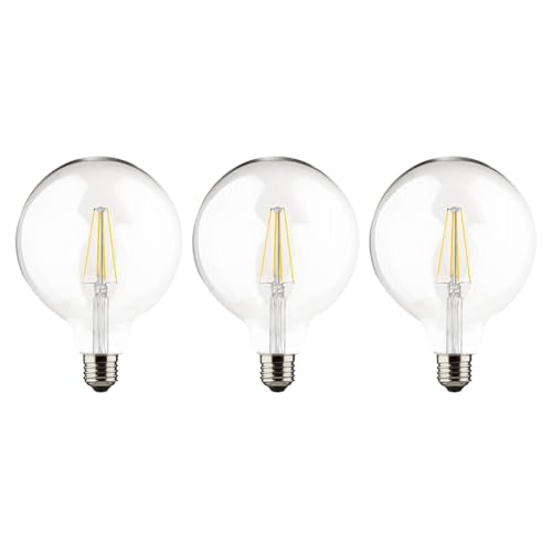 Müller-Licht 3 x LED Filament Leuchtmittel G125 Retro Globe 7W = 60W E27 klar 806lm warmweiß 2700K Ra>90 von Müller-Licht