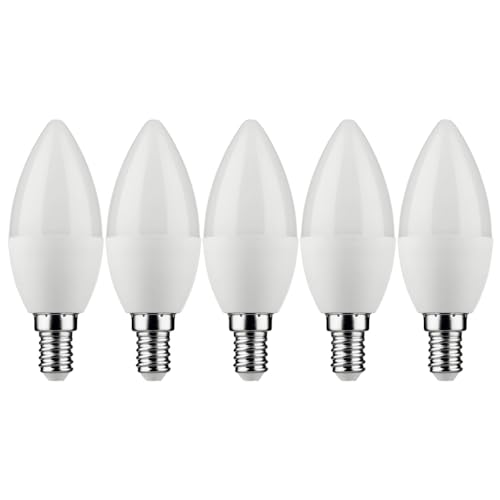 Müller-Licht 5 x LED Leuchtmittel Kerzen 2,9W = 25W E14 matt 250lm warmweiß 2700K 180° von Müller-Licht