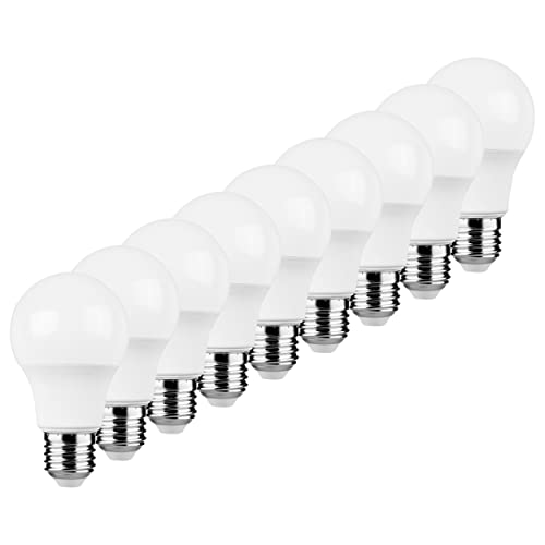 Müller-Licht 9 x LED Leuchtmittel Birne A60 4,9W = 40W E27 matt 470lm warmweiß 2700K 200° von Müller-Licht