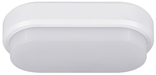 Müller-Licht LED Feuchtraumleuchte "Ipsum" - ideal geeignet für Flur- und Kellerräume zur Wand- und Deckenmontage: IP54 - Ovalform - Kunststoff - 8 W - Weiß von Müller-Licht