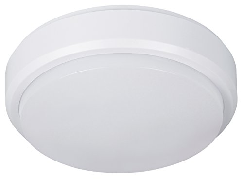 Müller-Licht LED Feuchtraumleuchte"Pictor-Sensor" - ideal geeignet für Flur- und Kellerräume zur Wa, 17.5 x 17.5 x 6.4 cm, Weiß von Müller-Licht