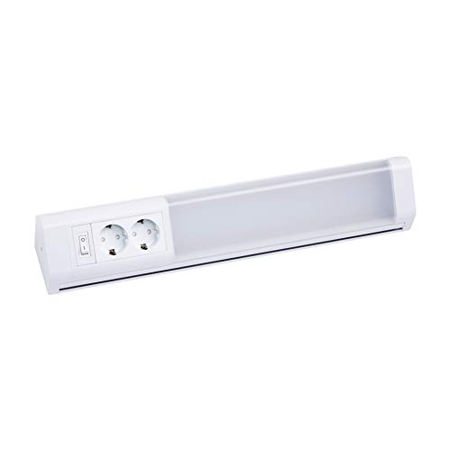 Müller Licht LED Unterbauleuchte in weiß mit 2 Steckdosen, 762mm von Müller-Licht