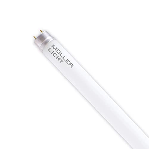 Müller-Licht Profi LED Röhre G13, 120cm LED Tube, 15.6 W ersetzt 152 W, 2500 lm, warmweiß 3000 K, Glas, Weiß von Müller-Licht