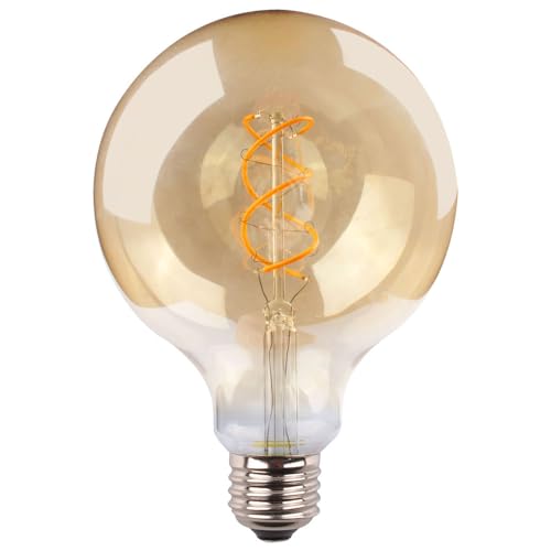 Müller-Licht Retro LED Spiral Filament Globe G125 4W = 25W E27 Gold 250lm extra warmweiß 2000K von Müller-Licht