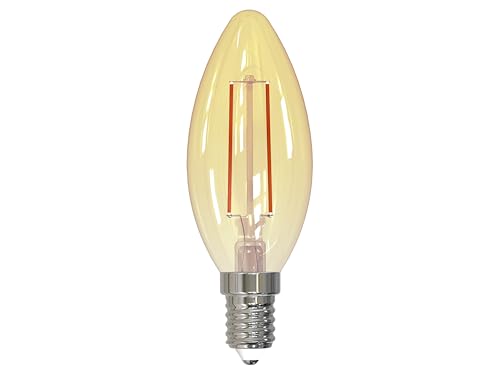 Müller-Licht Retro LED Kerzenform Filament E14 gold, 2.2W ersetzt 16W, nostalgisches superwarmweißes (2000K) Licht für ein gemütliches Ambiente, 150lm, nicht dimmbar von Müller-Licht
