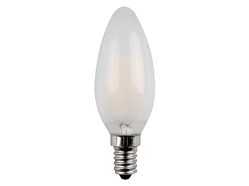 Müller-Licht Retro LED Lampe Filament Kerzenform E14, 4,5W ersetzt 40W, Glas matt von Müller-Licht