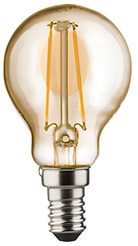 Müller-Licht Retro LED Lampe Miniglobe E14 - warmweißes Licht (2700 K) für eine angenehme Atmosphäre - 2,2 Watt - 15.000 Stunden Lebensdauer - Glas Gold von Müller-Licht