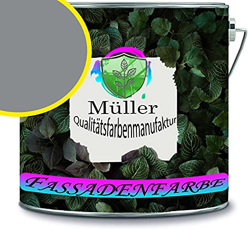 Fassadenfarbe mit Lotuseffekt hochwertige Silikonharzfarbe Sockelfarbe RAL 7046 Telegrau 2 // Müller Qualitätsfarbenmanufaktur von Müller Qualitätsfarbenmanufaktur