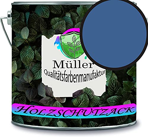 Holzschutzlack Holzlack Holzlasur wetterbeständiger Langzeitschutz Wetterschutzfarbe Holzschutzfarbe RAL 5007 Brillantblau // Müller Qualitätsfarbenmanufaktur von Müller Qualitätsfarbenmanufaktur