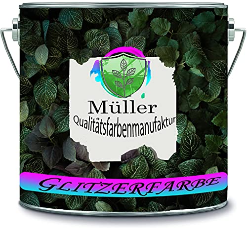 Müller Qualitätsfarbenmanufaktur 2 Liter Glitzerfarbe Latexfarbe Dispersionsfarbe Innenwandfarbe Glitzerfarbe Glitterwandfarbe Glitter Wandfarbe von Müller Qualitätsfarbenmanufaktur