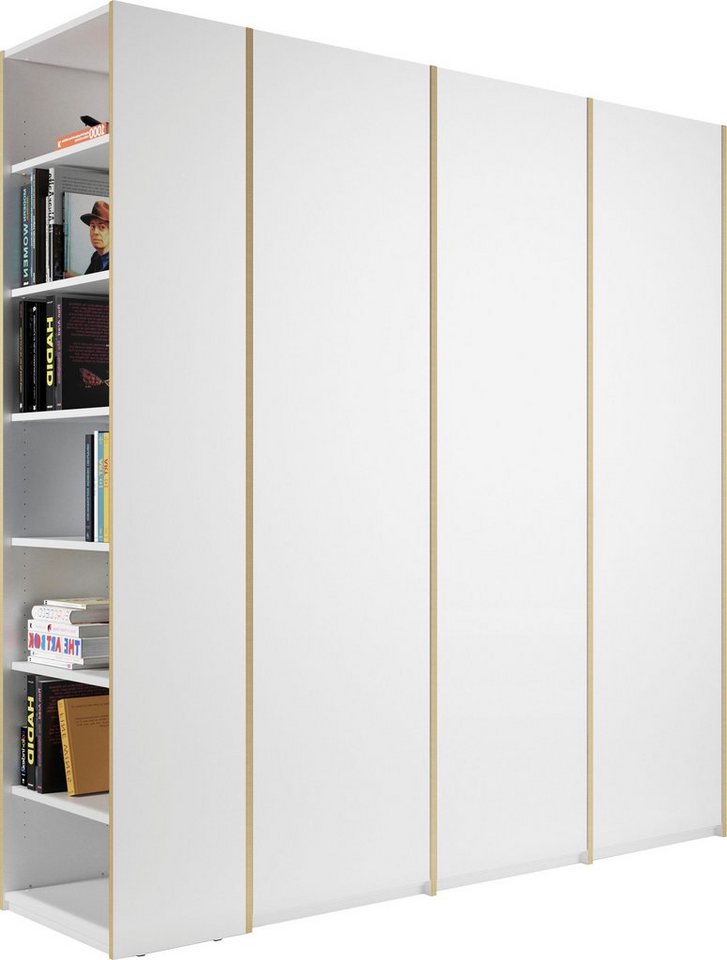 Müller SMALL LIVING Drehtürenschrank Modular Plus Variante 6 inklusive links oder rechts montierbarem Seitenregal von Müller SMALL LIVING