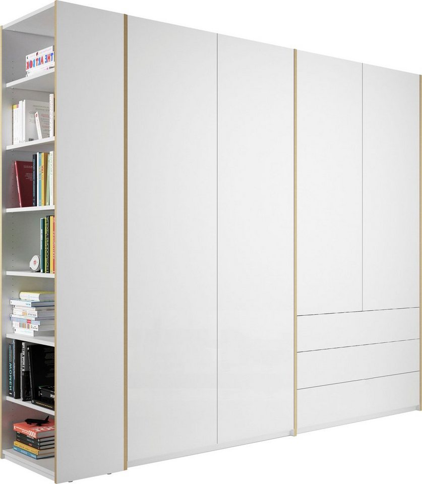 Müller SMALL LIVING Drehtürenschrank Modular Plus Variante 8 3 Schubladen, Anbauregal wahlweise links oder rechts montierbar von Müller SMALL LIVING