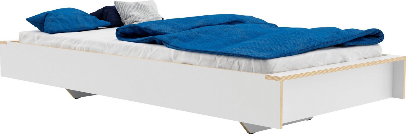 Müller SMALL LIVING Einzelbett FLAI HIGH, Komfort Höhe 40 cm ohne Kopfteil von Müller SMALL LIVING