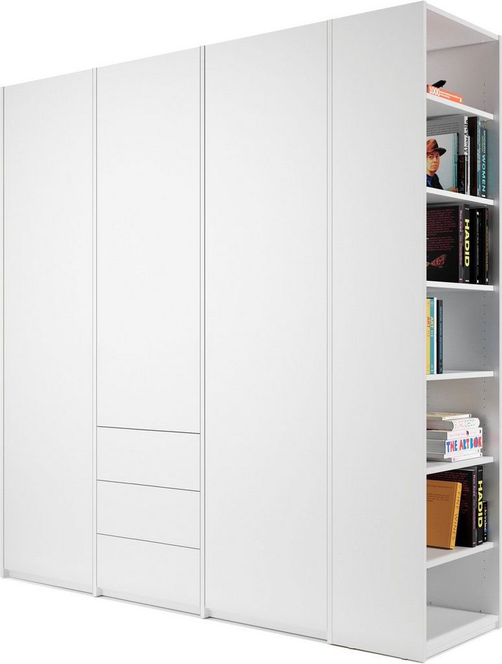 Müller SMALL LIVING Kleiderschrank Modular Plus Variante 3 3 geräumige Schubladen, Anbauregal links oder rechts montierbar von Müller SMALL LIVING