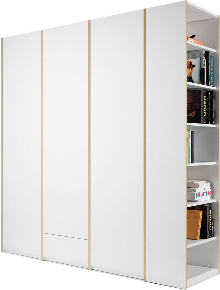 Müller SMALL LIVING Kleiderschrank Modular Plus Variante 3 geräumige Schublade, Anbauregal links oder rechts montierbar von Müller SMALL LIVING