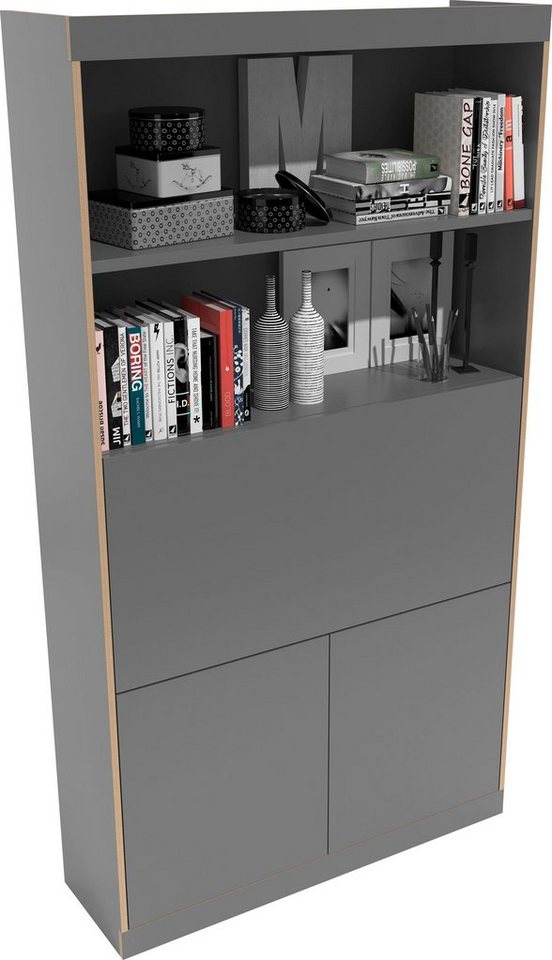 Müller SMALL LIVING Sekretär FLAI Home-Office groß, drei Rückwände: Melamin, magnetisch oder mit 6mm dickem Bulletin Board von Müller SMALL LIVING