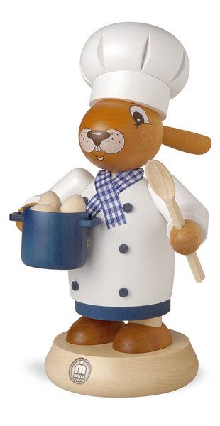 Müller Seiffen Müller Räucherhase Koch - große Osterhasen farbig von Müller Seiffen