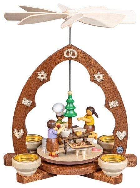 Müller Seiffen Pyramide Weihnachtsbäckerei Spitzbogen , natur von Müller Seiffen
