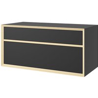 Müller Small Living - Vertiko Fifteen Regalelement mit Schubladen, schwarz matt von Müller Small Living