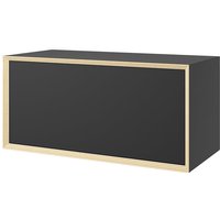 Müller Small Living - Vertiko Thirteen Regalelement mit Klappe, schwarz matt von Müller Small Living