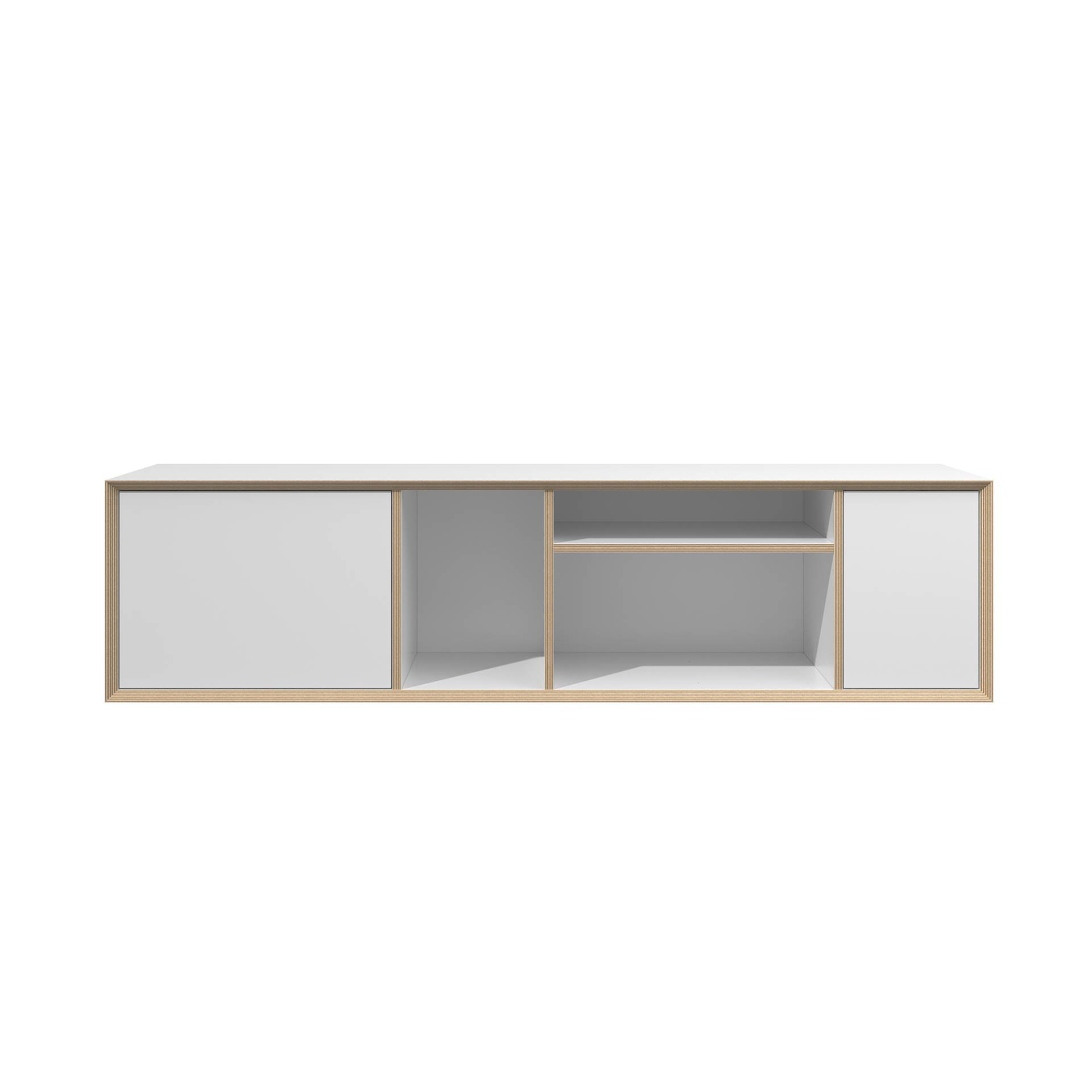 Müller Möbelwerkstätten - Vertiko Wide One Sideboard - weiß/beschichtet/BxHxT 148x37x35cm/große Tür links/kleine Tür rechts von Müller Möbelwerkstätten