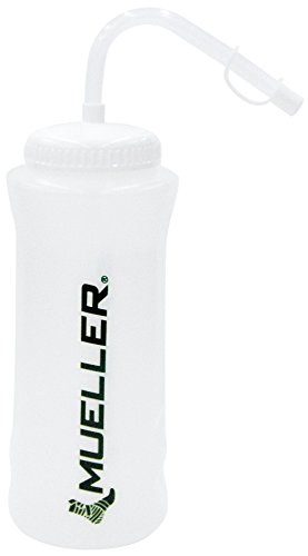 MUELLER Quart Bottle w Strohhalm, natürliche Farbe mit schwarzen Buchstaben Trinkflasche von Mueller