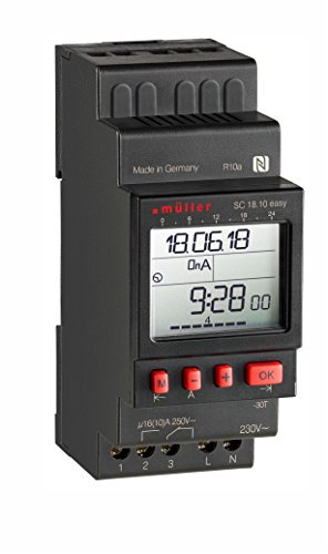 Müller SC 18.10 Easy 230V 50-60Hz Zeitschaltuhr für Schiene 230V/AC 16A/250V von Müller