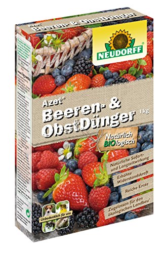 Neudorff Azet Beeren- und Obstdünger organisch Langzeitwirkung NPK Dünger für gute Fruchtbildung 1 Kg Packung von Müllers Grüner Garten Shop