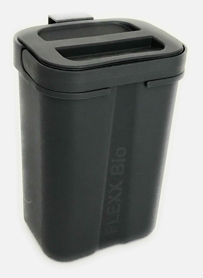 Müllex Einbaumülleimer MÜLLEX Abfallsammler Flexx Bio mit Deckel, schwarz, 4 Ltr. von Müllex