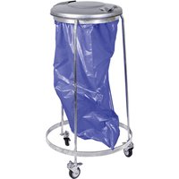 RENNER Müllsackständer Typ 8016 für 120-l-Müllsäcke, verfahrbar, verzinkter Deckel von RENNER