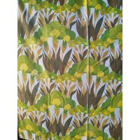 Vintage Vorhangstoff 218 X 140 cm - Blumiges Motiv Einzigartige Styles Für Zu Hause Grün von Muenchis