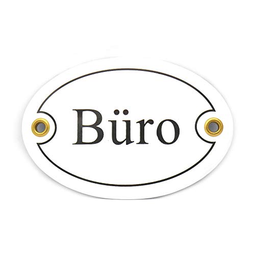 Email-Schild - Büro - in weiß - 10,5 x 7 cm - Türschild - Emailleschild von Münder Email