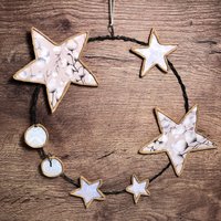 Fenster-Drahthänger Weihnachtssterne Aus Papier Und Papierdraht von MuerrischeMoewe