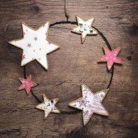 Fenster-Drahthänger Weihnachtssterne Aus Papier Und Papierdraht von MuerrischeMoewe