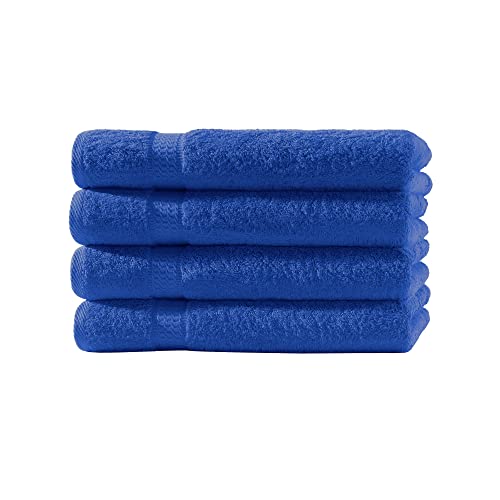 Müskaan® Handtuch Set - Frottierserie Elegance in 15 Farben und 4 Größen 500 g/m² Markenqualität (Royalblau, 4 Handtücher 50x100 cm) von Müskaan