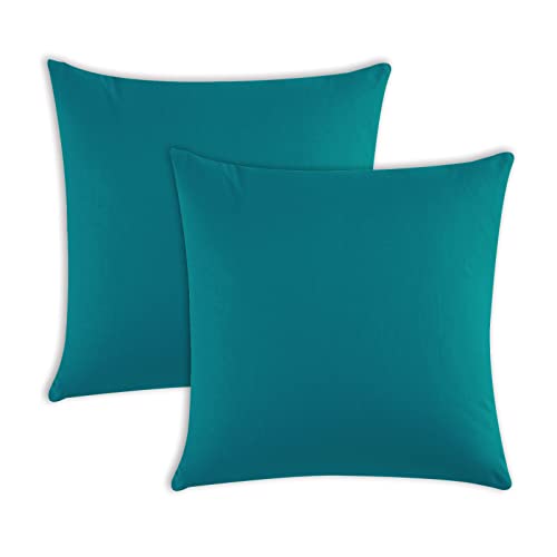 Müskaan Kissenbezug 40 x 40 cm – 2er Set Kissenbezüge – Kopfkissenbezug 40x40 aus Mikrofaser – bügelfrei, knitterfrei, mit Reißverschluss – weich & glatt – Petrol Müskaan Kissenbezug 40 x 40 cm – 2er Set Kissenbezüge – Kopfkissenbezug 40x40 aus Mikrofaser – bügelfrei, knitterfrei, mit Reißverschluss – weich & glatt – Petrol von Müskaan