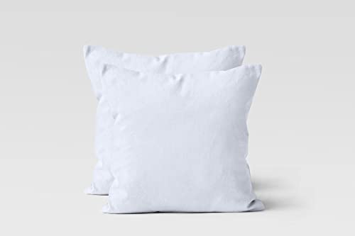 Müskaan 2er Set Jersey Kissenhüllen 100% Baumwolle superweich Kopfkissenhülle Bettkissenbezug Kopfkissenbezug Kissenbezg Dekorkissen (weiß, 40 x 40 cm) von Müskaan