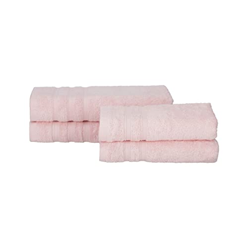Müskaan Bambus Handtücher Set 2 Handtücher 50x100 + 2 Duschtücher 70x140 - Samtweich und Saugstark - 50% Bambus 50% Baumwolle - Oeko-Tex 100 Zertifiziert - rosé von Müskaan