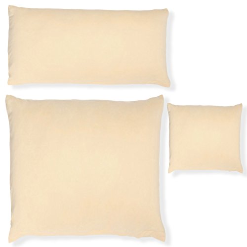 Müskaan Doppelpack Premium Serie Jersey Kissenbezüge mit gleichfarbigem Reißverschluss aus sanforisiertem 100% Baumwolle (40cm x 40cm, Ecru) von Müskaan