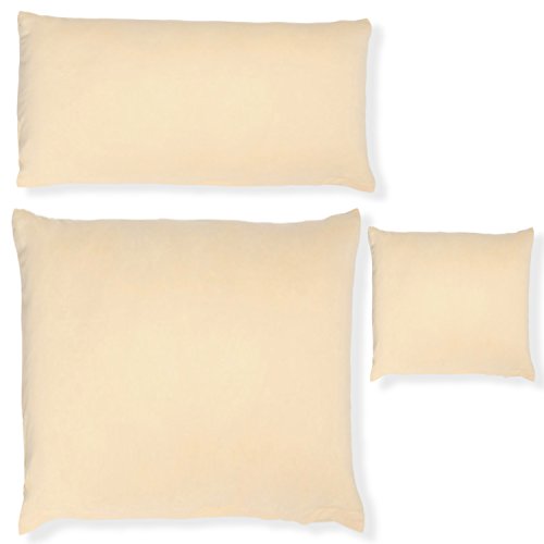 Müskaan Doppelpack Premium Serie Jersey Kissenbezüge mit gleichfarbigem Reißverschluss aus sanforisiertem 100% Baumwolle (40cm x 80cm, Ecru) von Müskaan